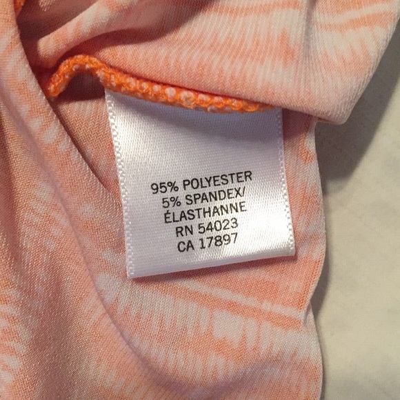 ! BR orange/white pattern sleeveless blouse - Picture 7 of 7